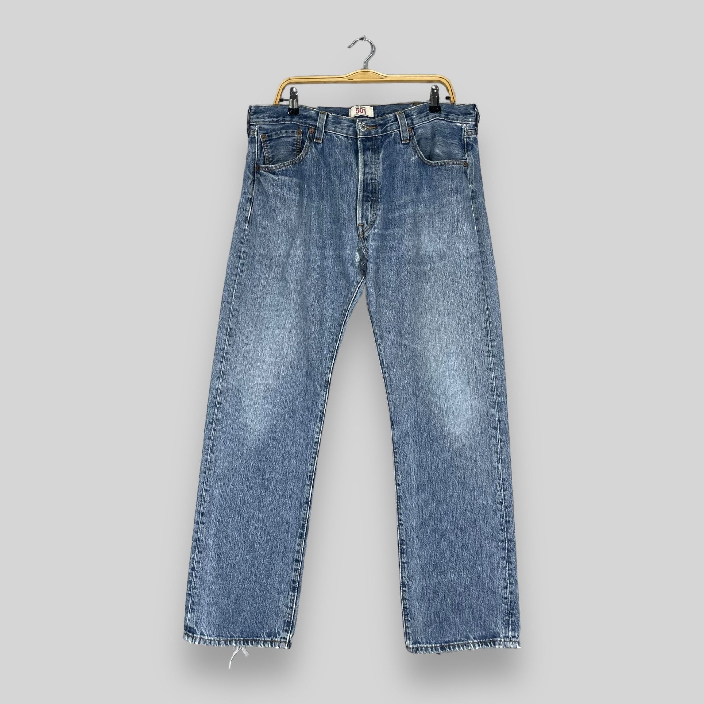 Levi's × Vintage Size 36 Vintage Levis 501 Distressed Reinforced Jeans Size US 36 / EU 52 - 1 Thumbnail