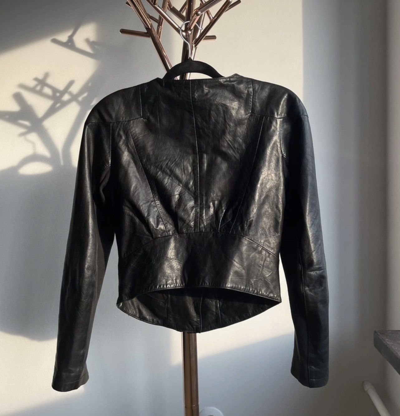 Other Benedikte Utzon genuine leather jacket with broad shoulders Size S / US 4 / IT 40 - 10 Thumbnail