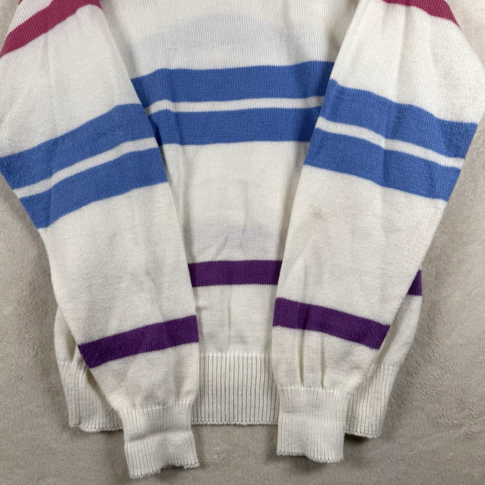 Vintage VINTAGE Ben Hogan Tour Sweater Mens M White V Neck Knit Pullover Golf Logo Stripes Shirt Pullover Knit 90s Dadcore Mens Size US M / EU 48-50 / 2 - 4 Thumbnail