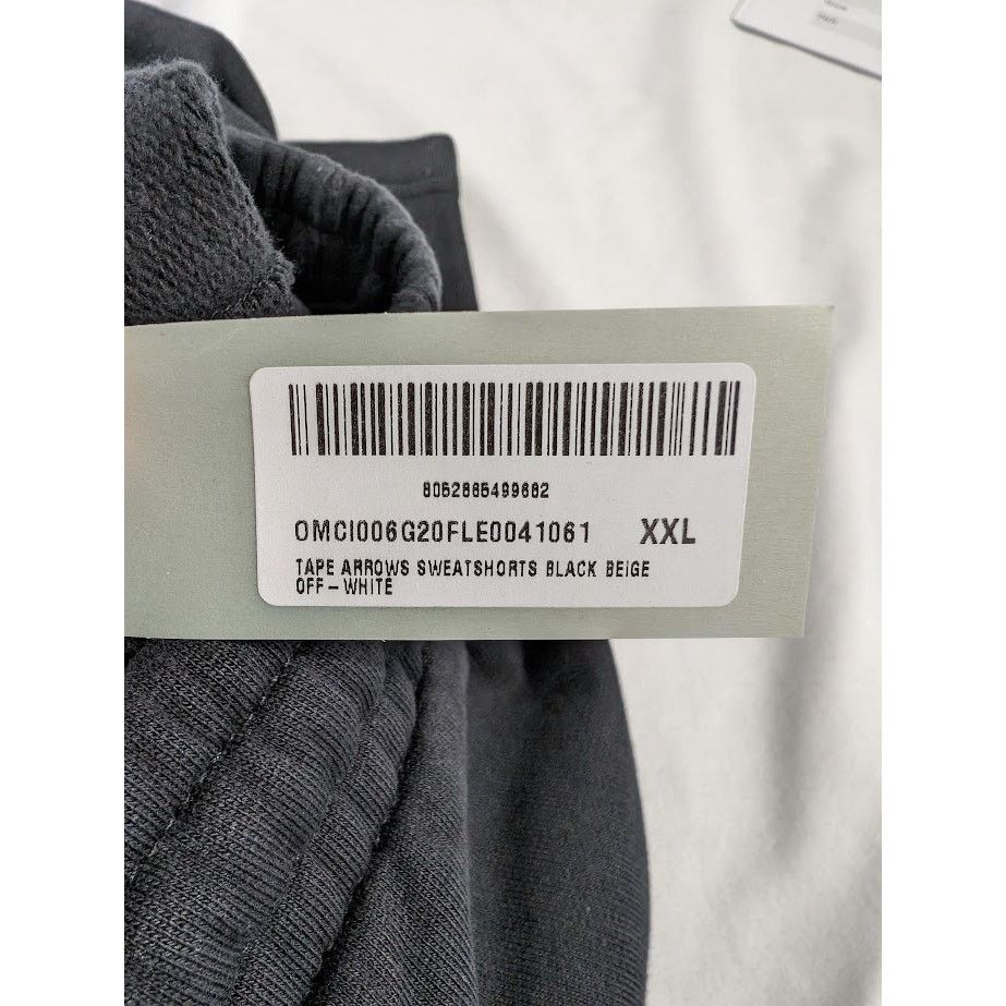 Off-White o1rshd1 Tape Arrows Sweatshorts in Black/Beige Size US 38 / EU 54 - 19 Thumbnail