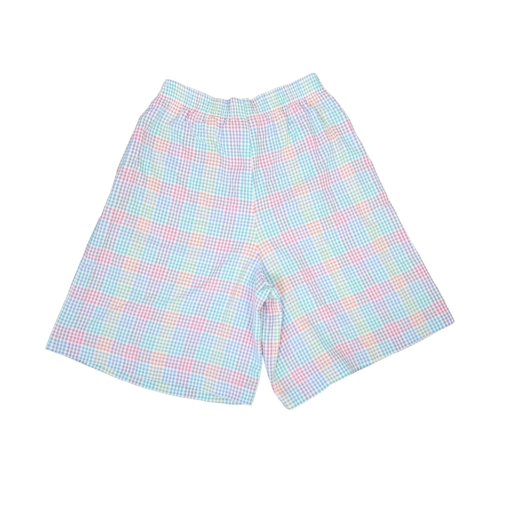 Vintage VINTAGE 90s Cricket Lane blue and pink gingham mid length Bermuda shorts Women Size 12 Check 90s theme Vintage Size 34" / US 12 / IT 48 - 3 Thumbnail