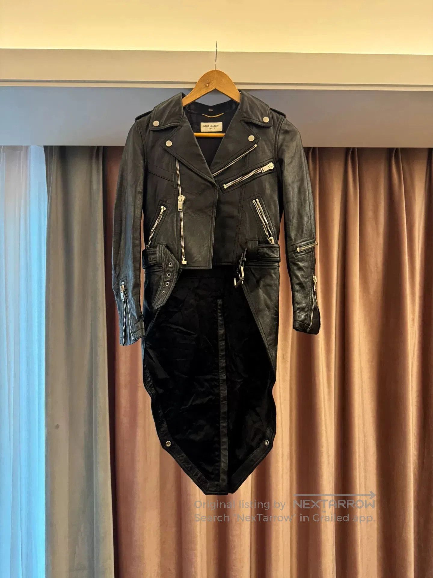 Saint Laurent Paris Saint Laurent Black Leather Jacket. Size S / US 4 / IT 40 - 2 Thumbnail