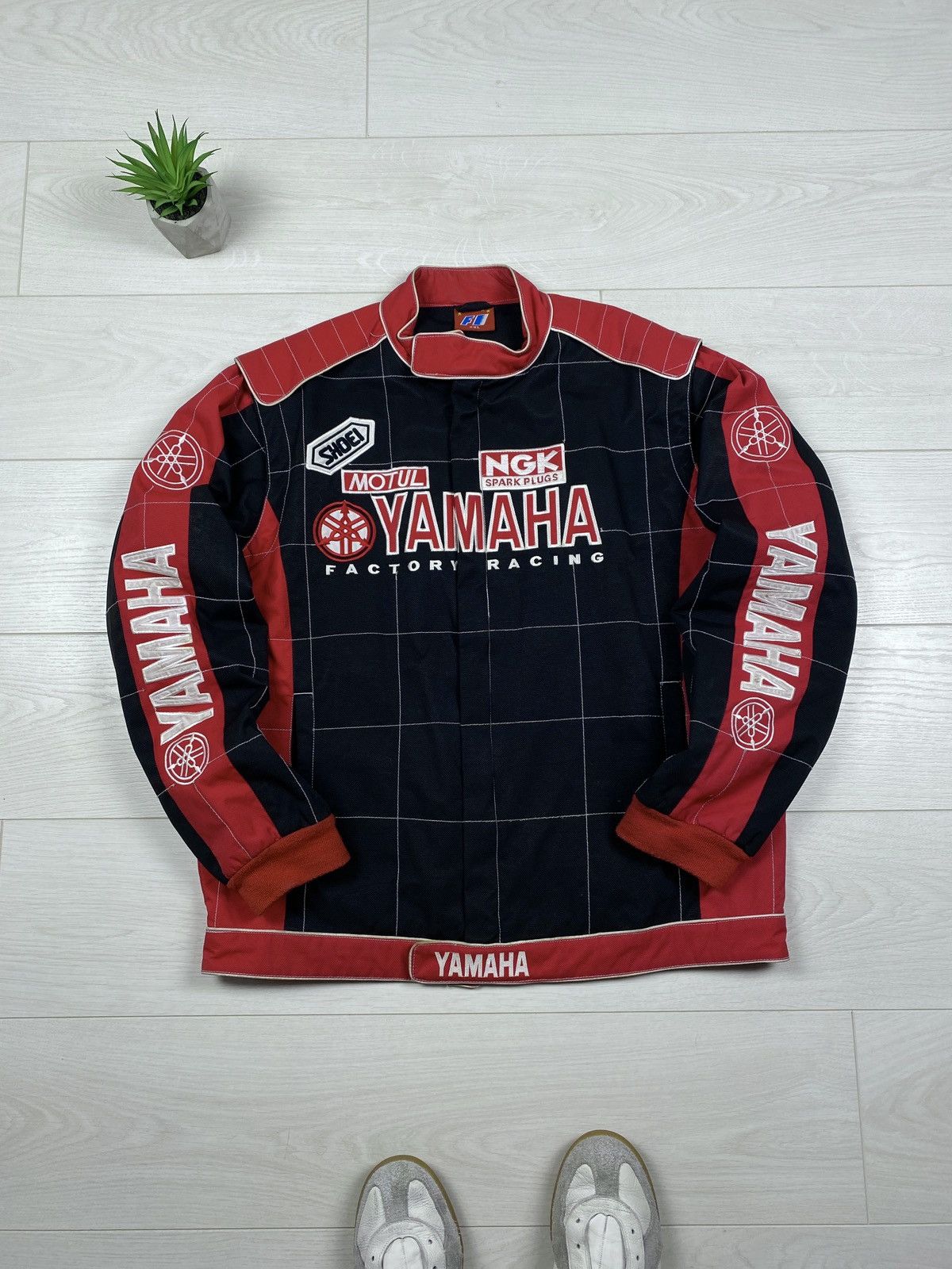 image of Nascar x Racing Vintage Yamaha Racing Jacket Bomber Formula 1 Motul Size XL in Red, Men's