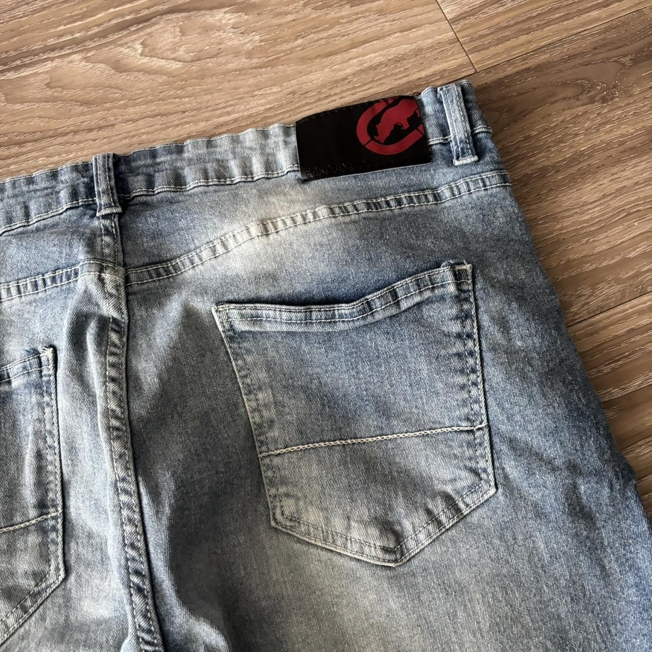 Ecko Unltd. Crazy Vintage Y2K/2000s Grunge Faded Wash Ecko Skater Denim Jeans! 38x30 Size US 38 / EU 54 - 7 Thumbnail