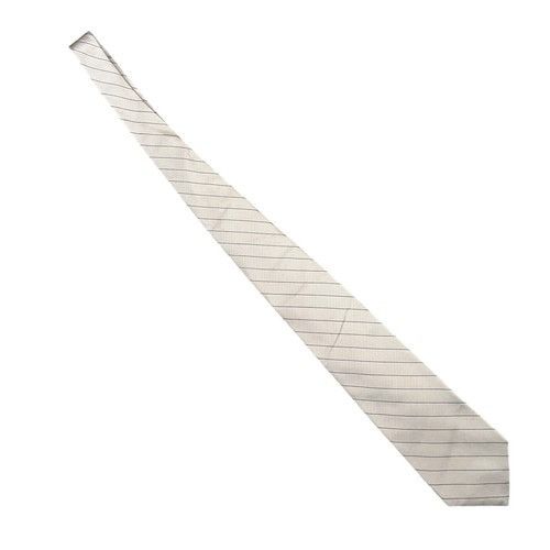 Murano Hand Made MURANO White Striped Tie. Size ONE SIZE - 3 Thumbnail