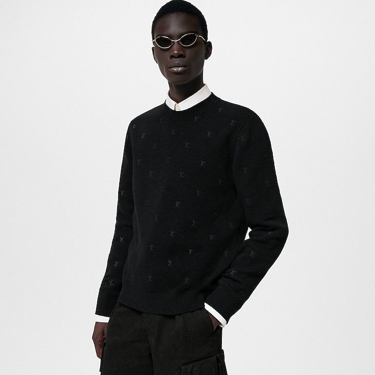 Louis Vuitton Embroidered Signature Merino Crewneck Size US L / EU 52-54 / 3 - 4 Thumbnail