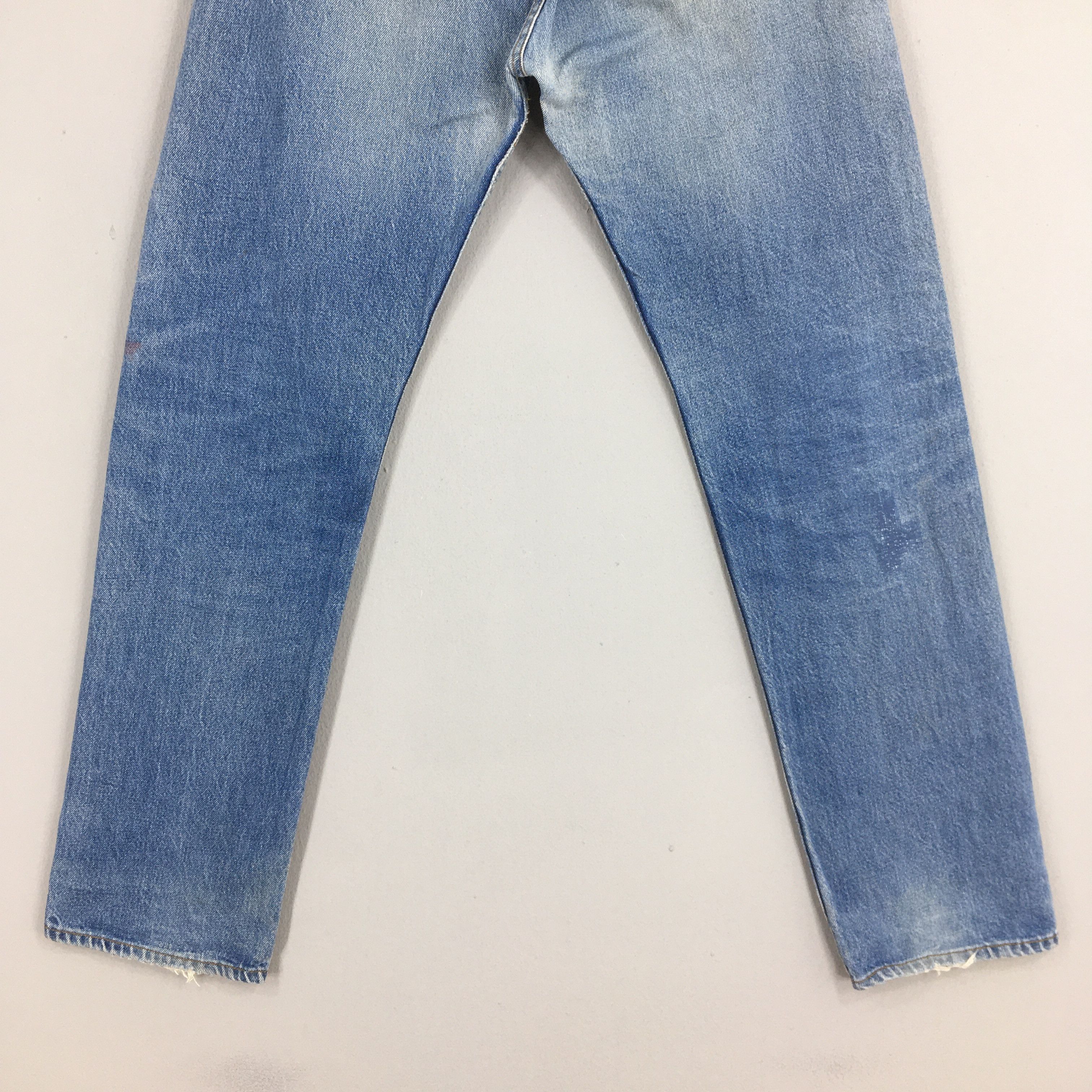 Levi's Size 30x31 Vintage 90s Levi's 501 Faded Blue Jeans S1078 Size US 30 / EU 46 - 9 Thumbnail
