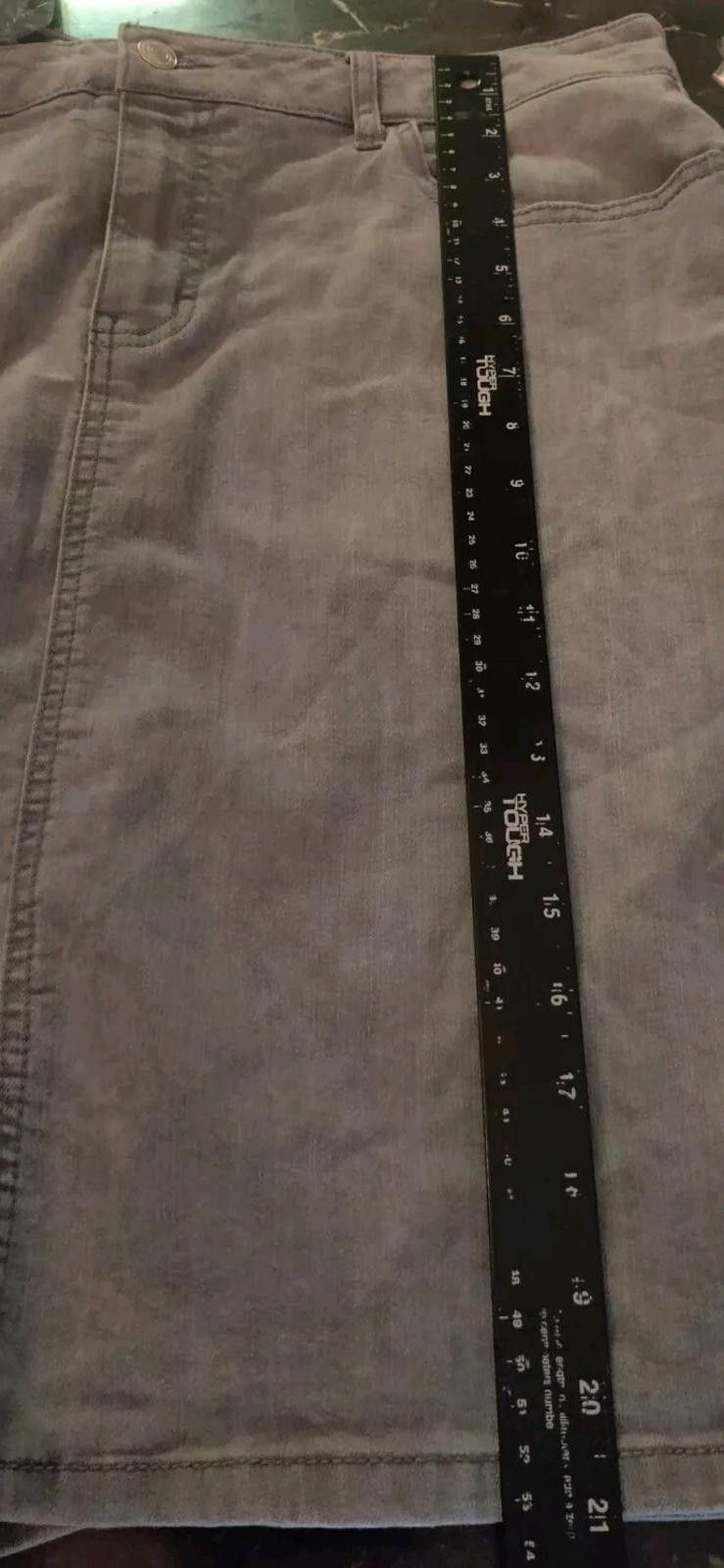 Other Jacqueline Smith Gray Denim Jean Skirt Light Wash Womens Sz Size 38" / US 16 / IT 52 - 11 Thumbnail