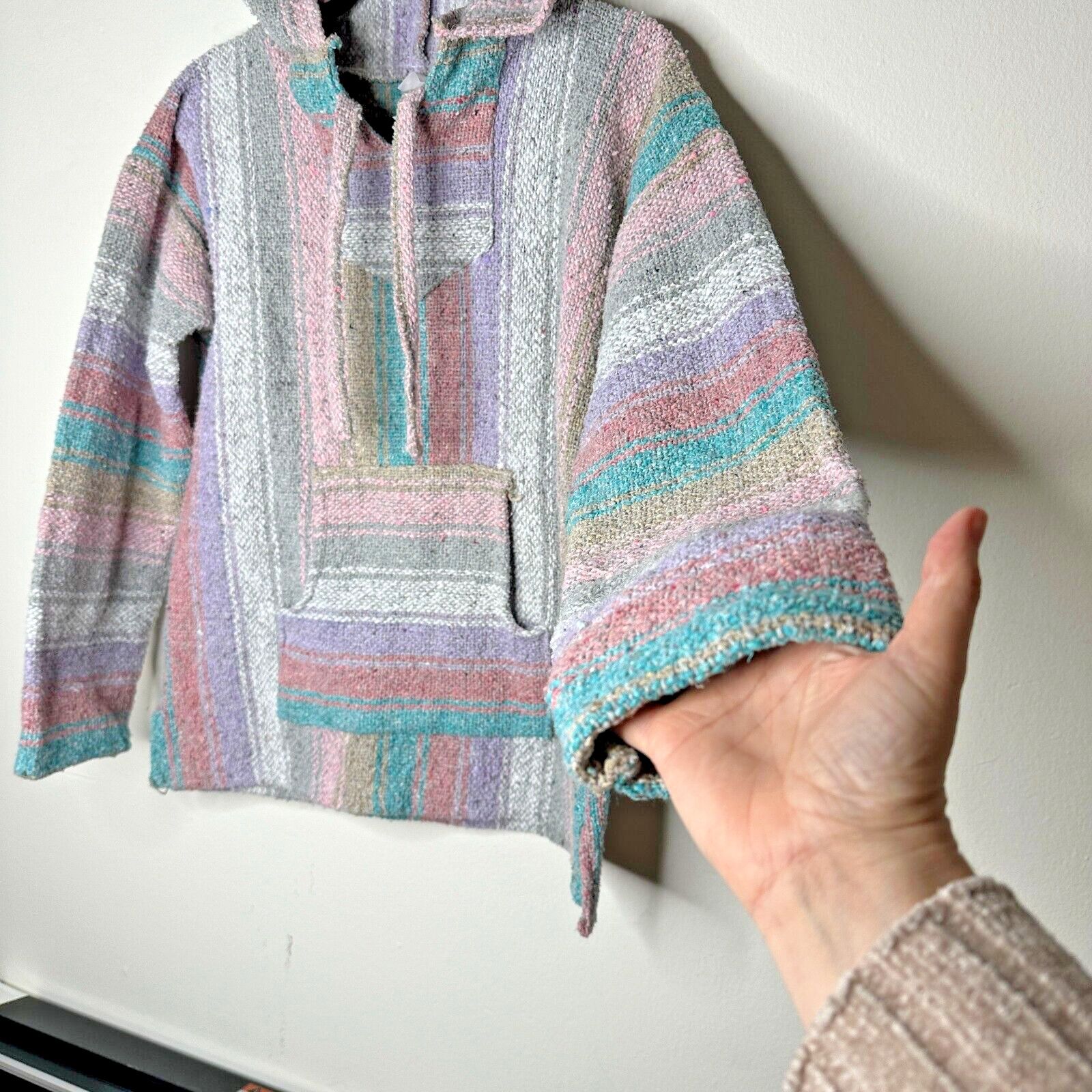 Other San Jose Pink Aqua Stripe Pullover Blanket Pocket Hoodie L Size L / US 10 / IT 46 - 3 Thumbnail