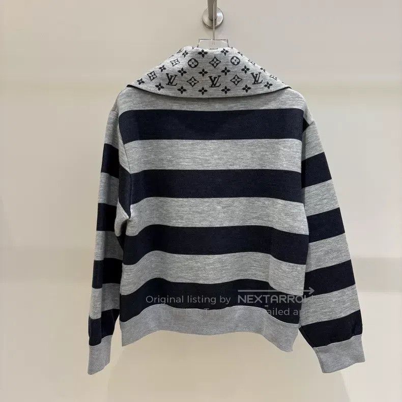 Louis Vuitton Louis Vuitton Striped zip coat collar monogrammed Logo pri Size US L / EU 52-54 / 3 - 2 Thumbnail