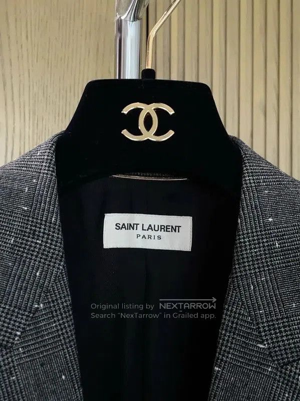 Yves Saint Laurent YSL Women's Black Gray Wool Jacket . Size S / US 4 / IT 40 - 5 Thumbnail