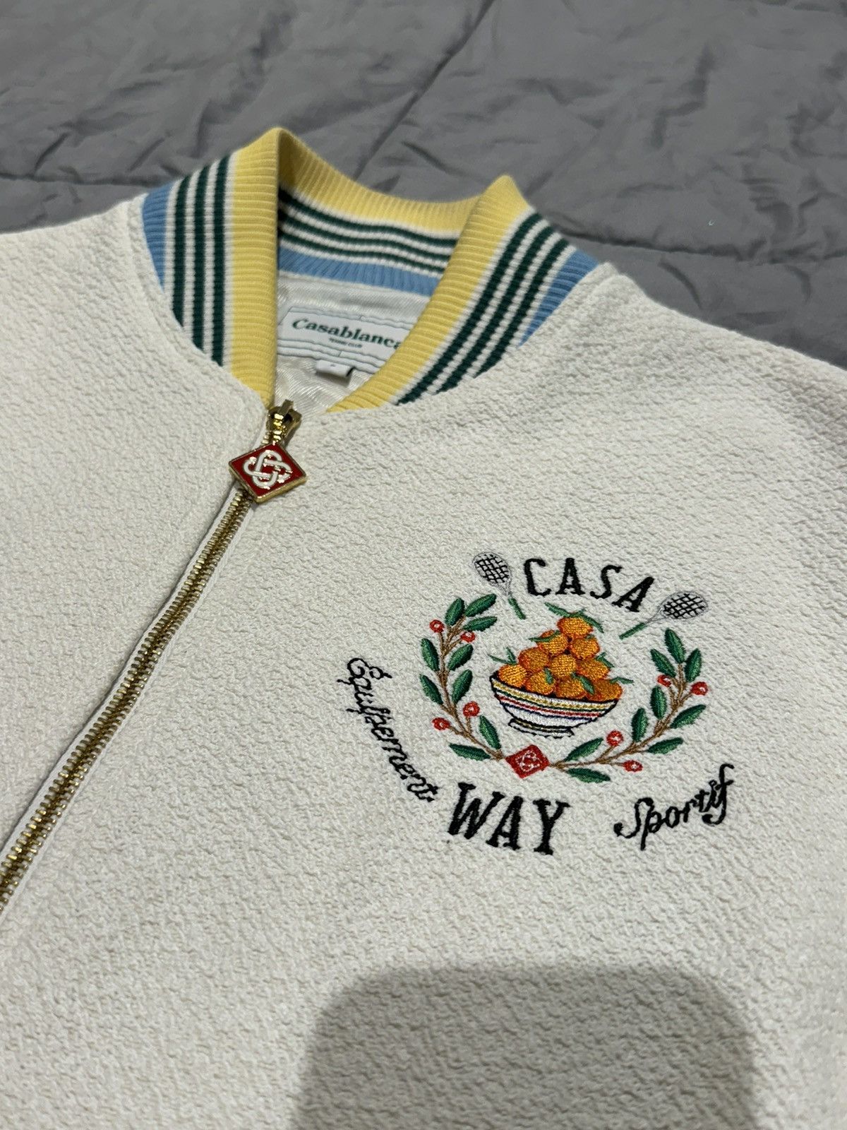Casablanca CASABLANCA - Casa Way Viscose Blend Bomber Jacket Size US S / EU 44-46 / 1 - 4 Thumbnail