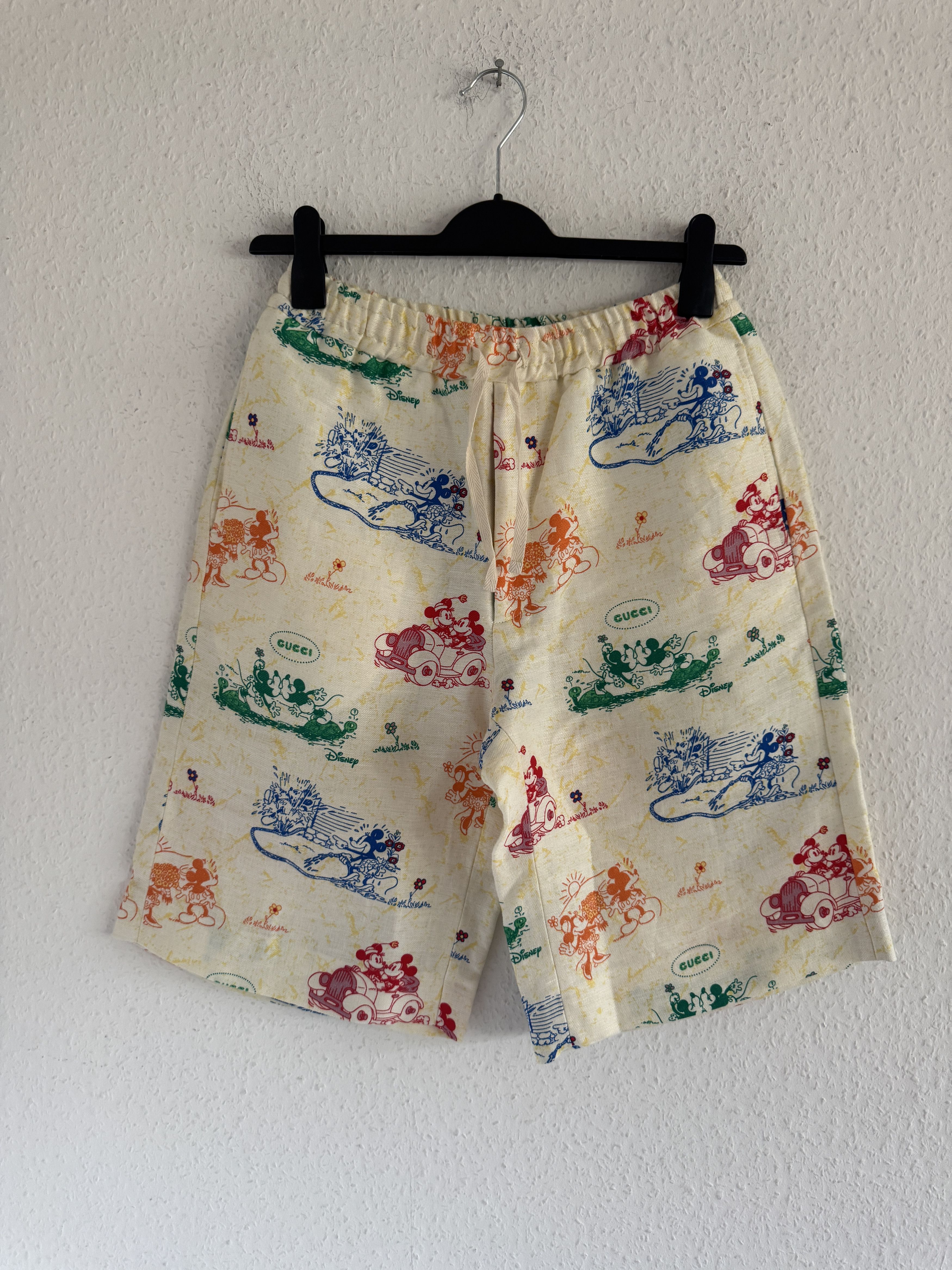 Disney × Gucci Linen Mickey Shorts Size US 30 / EU 46 - 1 Thumbnail