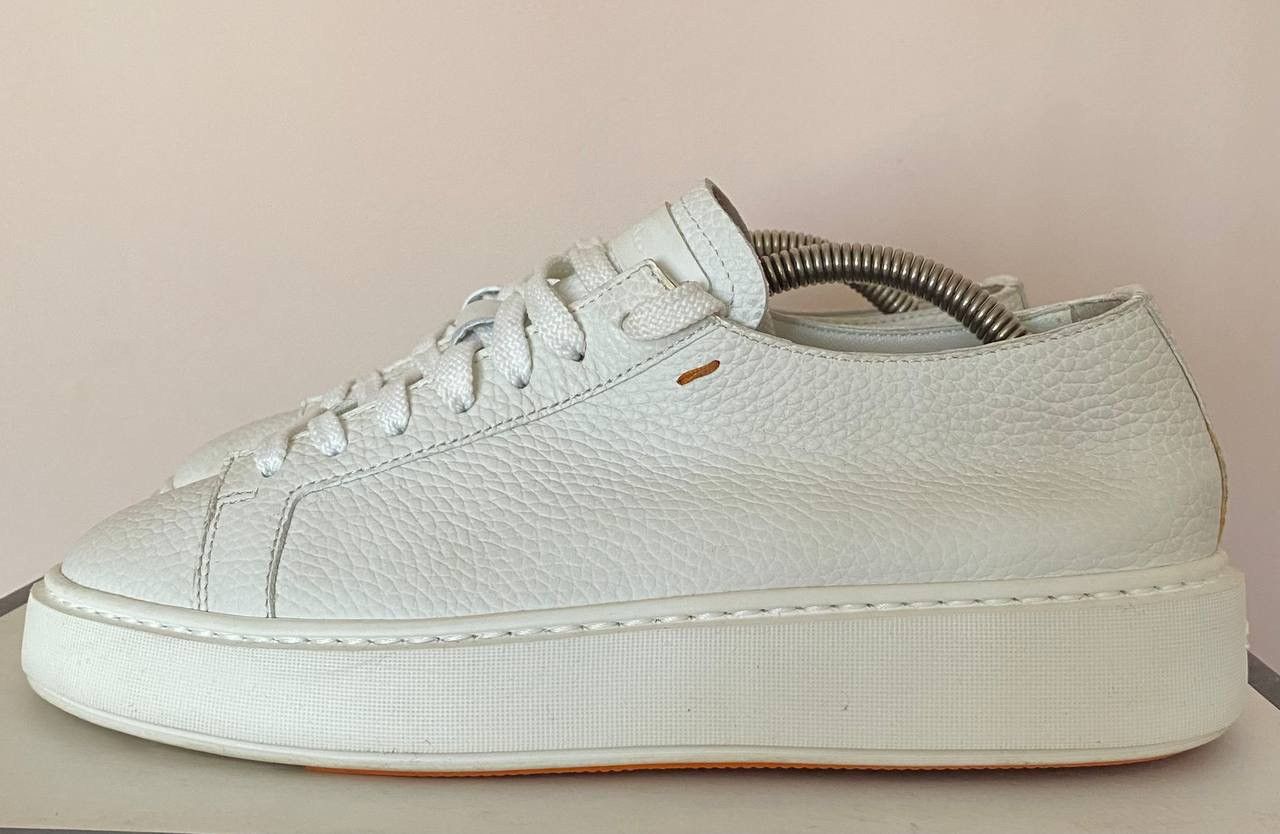 Santoni Santoni Design White women's Leather Classic Sneakers Size US 7 / IT 37 - 5 Thumbnail