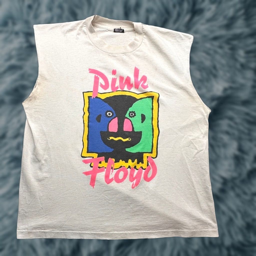 Vintage VINTAGE Pink Floyd T-Shirt Mens XL White Sleeveless Graphic 1994 American Tour 90s Girl? Mens Size US XL / EU 56 / 4 - 1 Thumbnail