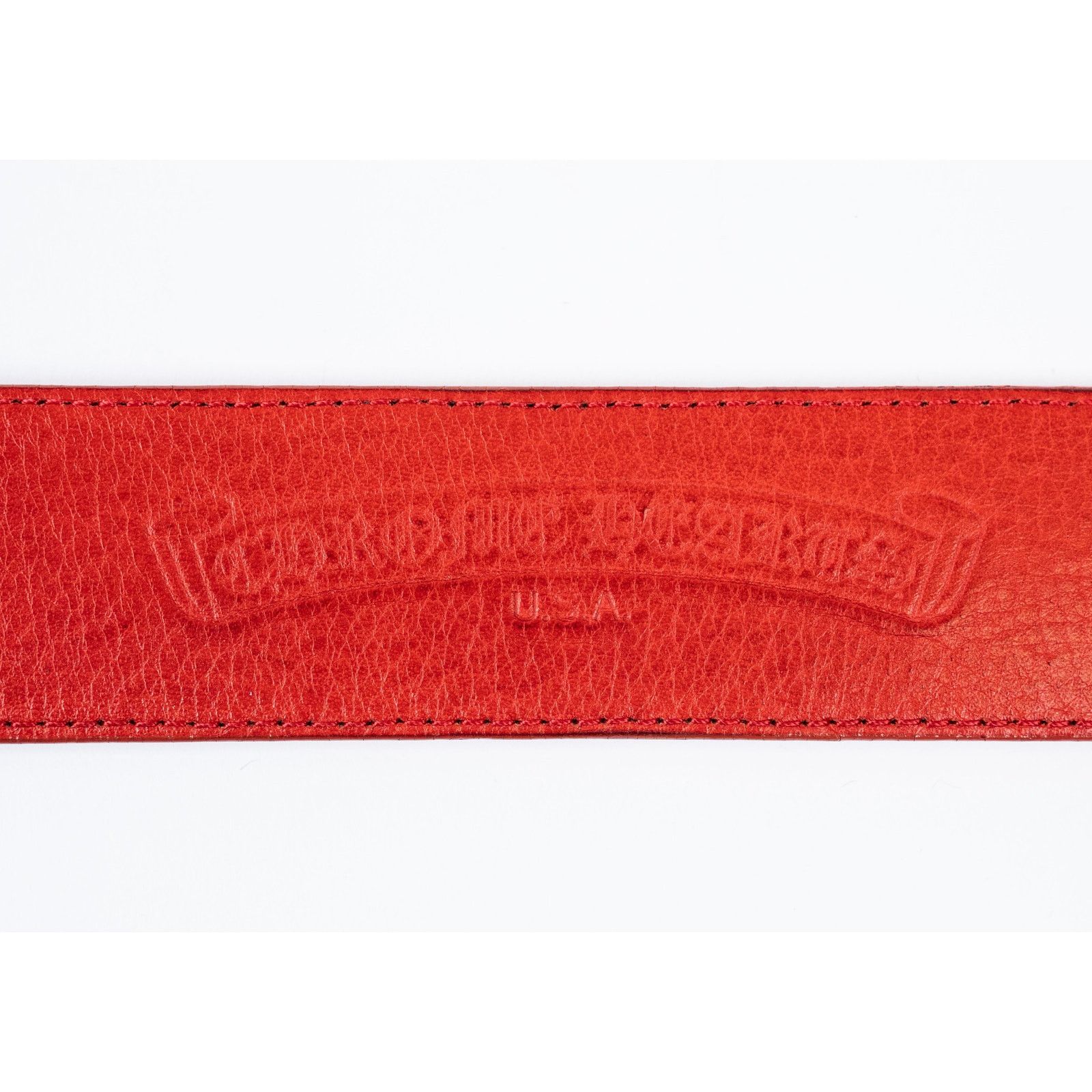 Chrome Hearts Red Leather Strap Size 32 - 6 Thumbnail