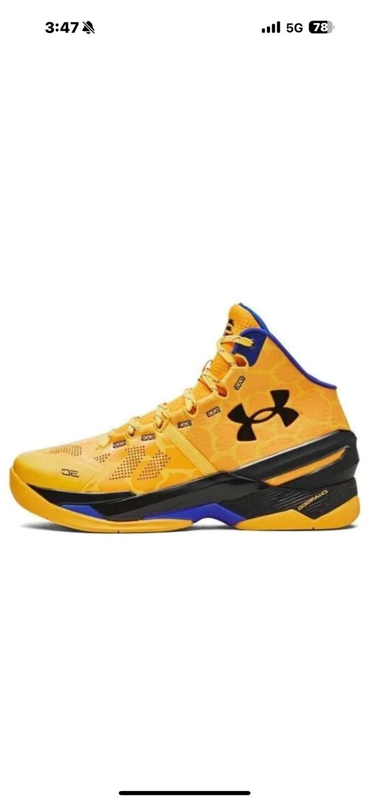 Under Armour Under Armour Curry 2 Double Bang Yellow Basketball Shoes Size US 11.5 / EU 44-45 - 2 Thumbnail