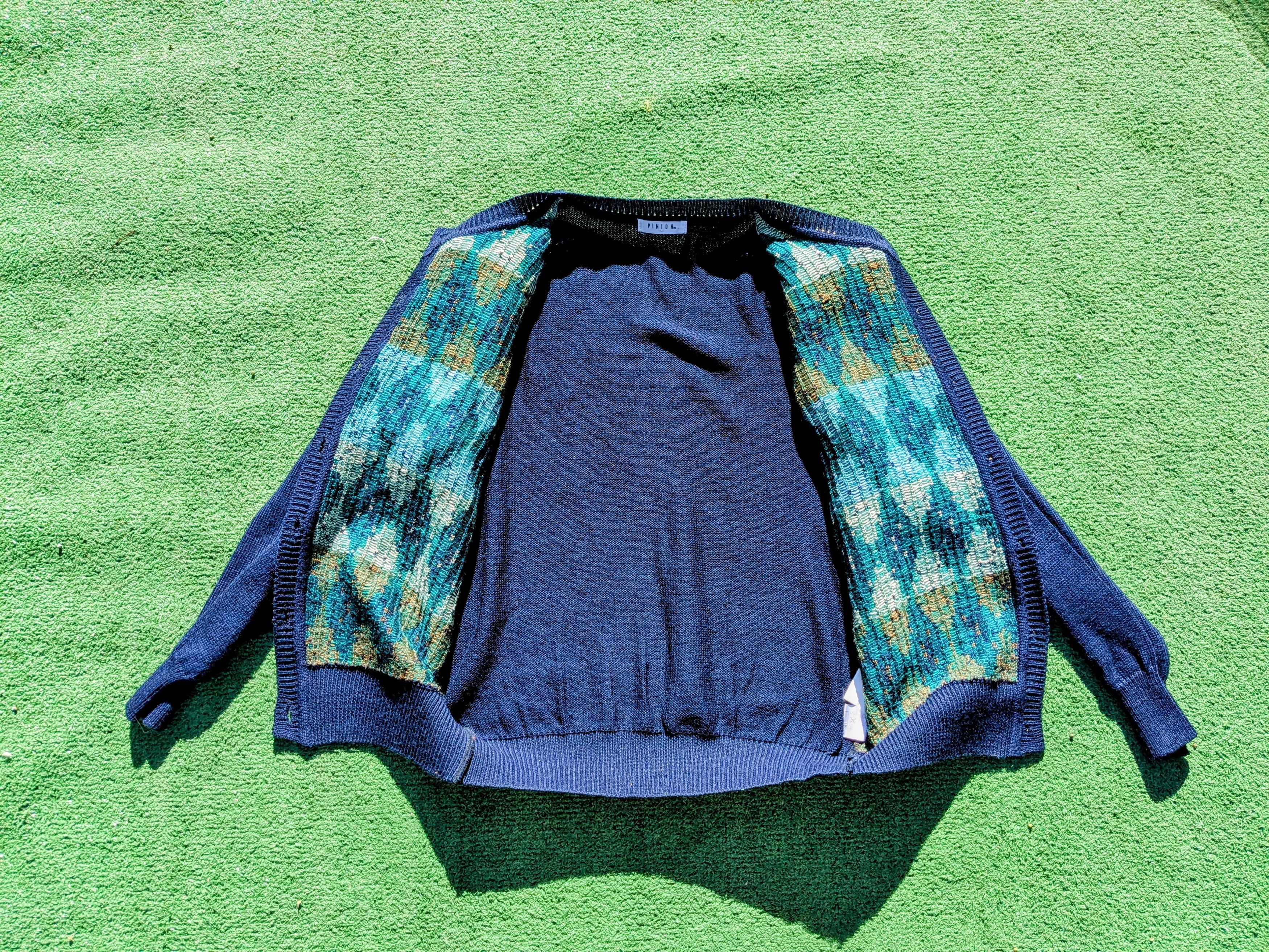 Vintage Vintage Pinion Japan Argyle Petite Cardigan Top Sweater EUC Size L / US 10 / IT 46 - 5 Thumbnail