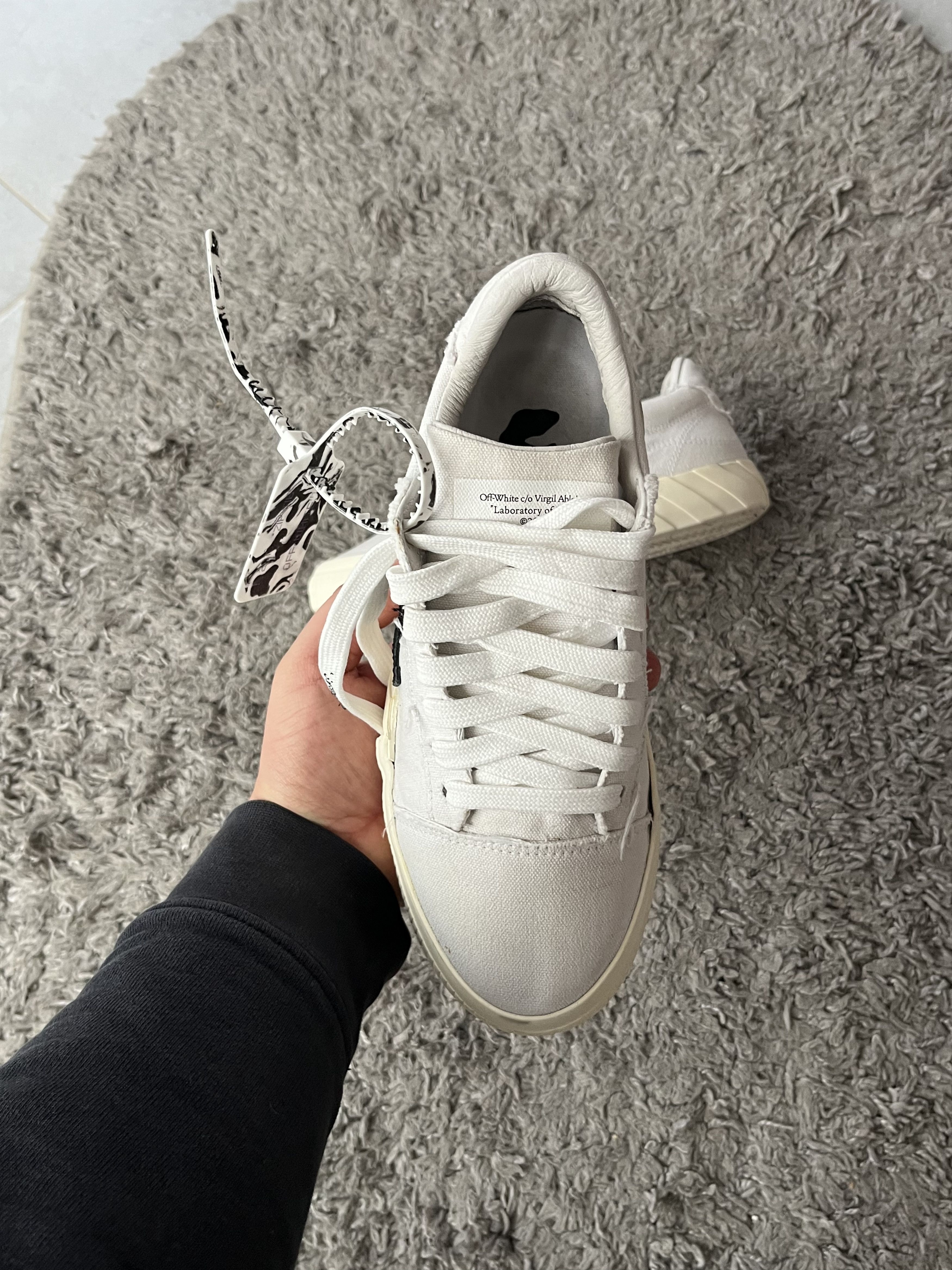 Off-White Vintage OFF-WHITE Liw Vulcanized Eco Canvas Sneakers Y2K Size US 7.5 / EU 40-41 - 7 Thumbnail