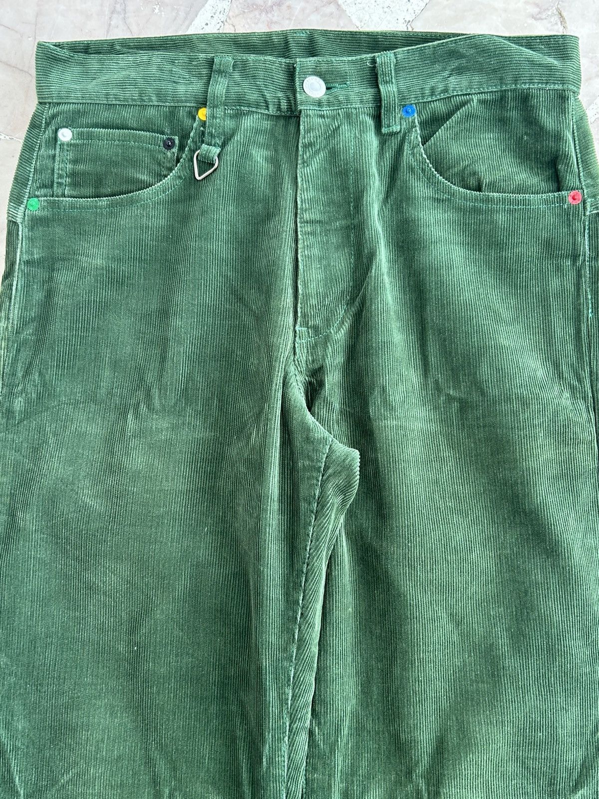 Hiroshi Fujiwara Goodenough Resonate Corduroy Green Casual Trousers Size US 32 / EU 48 - 3 Thumbnail