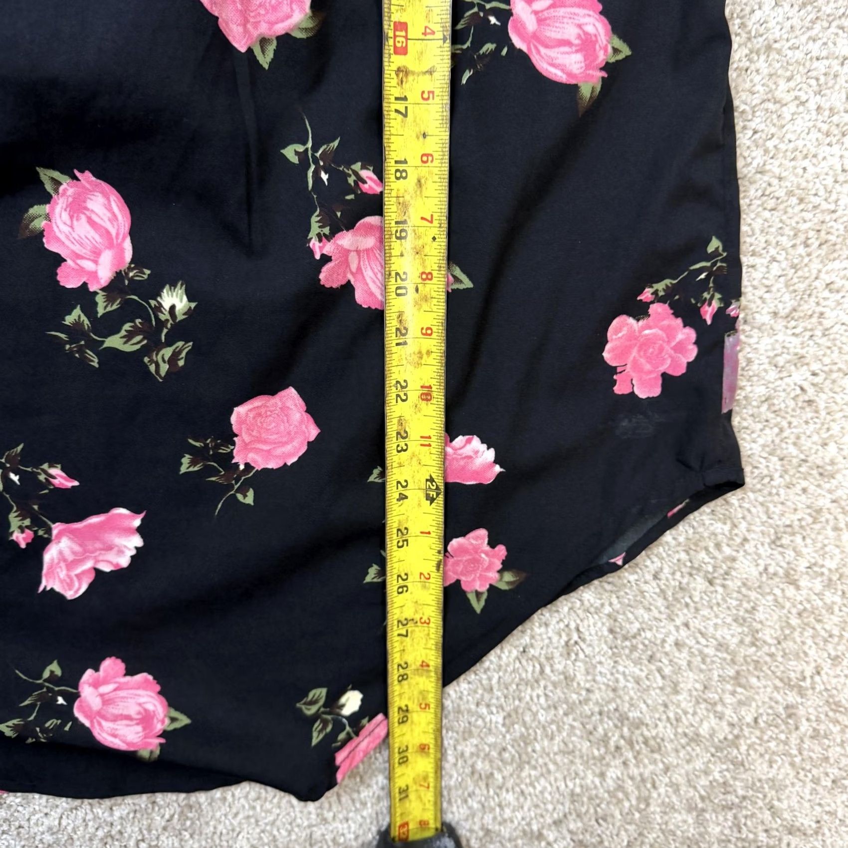 Vintage M.P.H. Collection Dress Womens 2X Black Floral Mock Neck 3/4 Sleeve Knee Length Size XXL / US 16-18 / IT 52-54 - 7 Thumbnail
