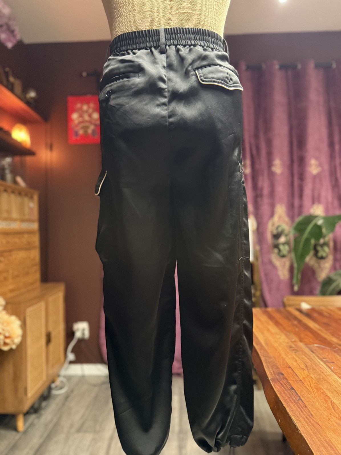 Other Sleek Satin Utility Pants with Contrast Trim Size US 30 / EU 46 - 8 Thumbnail