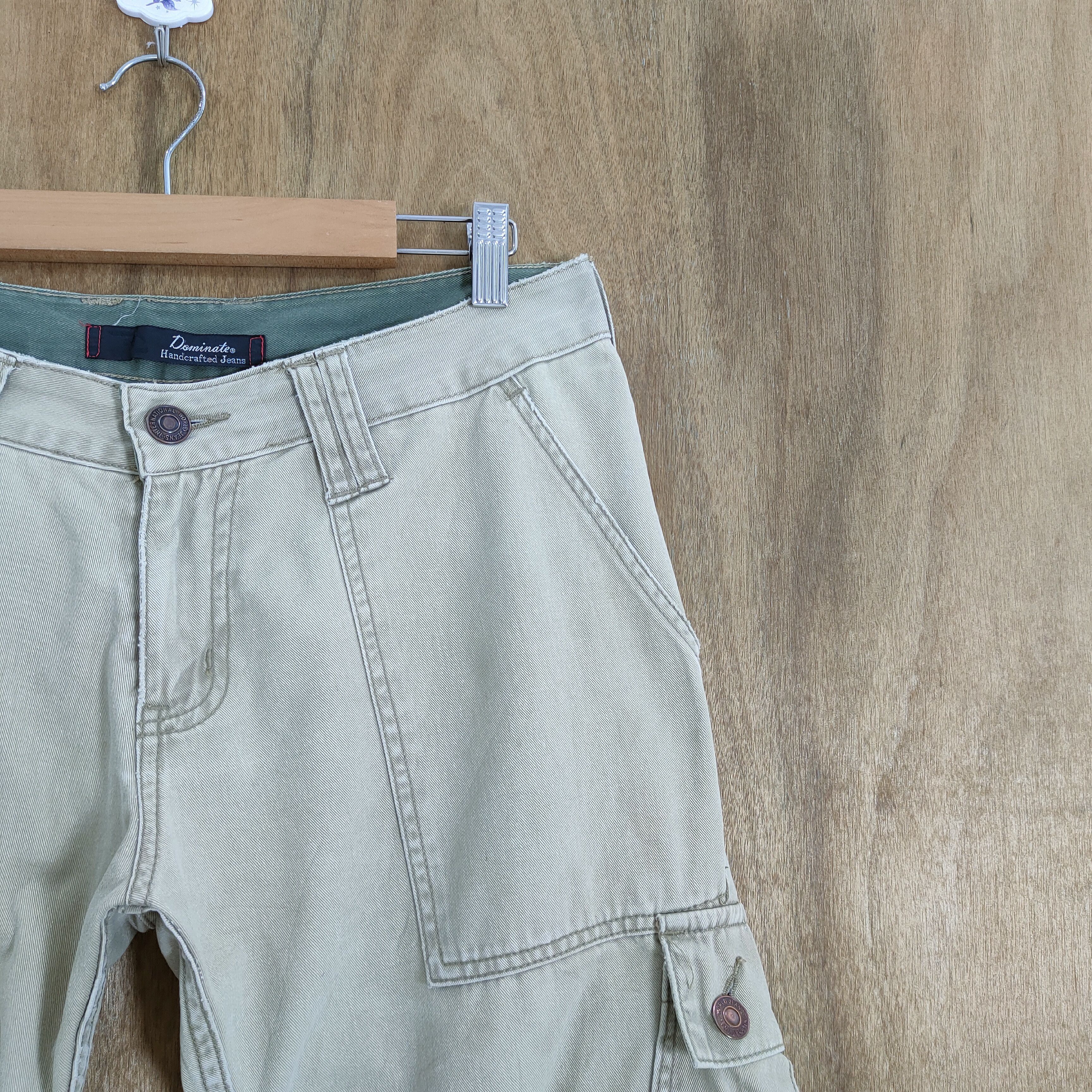 Japanese Brand VINTAGE DOMINATED HANDCRAFTED FADED CARGO PANTS Size US 30 / EU 46 - 6 Thumbnail
