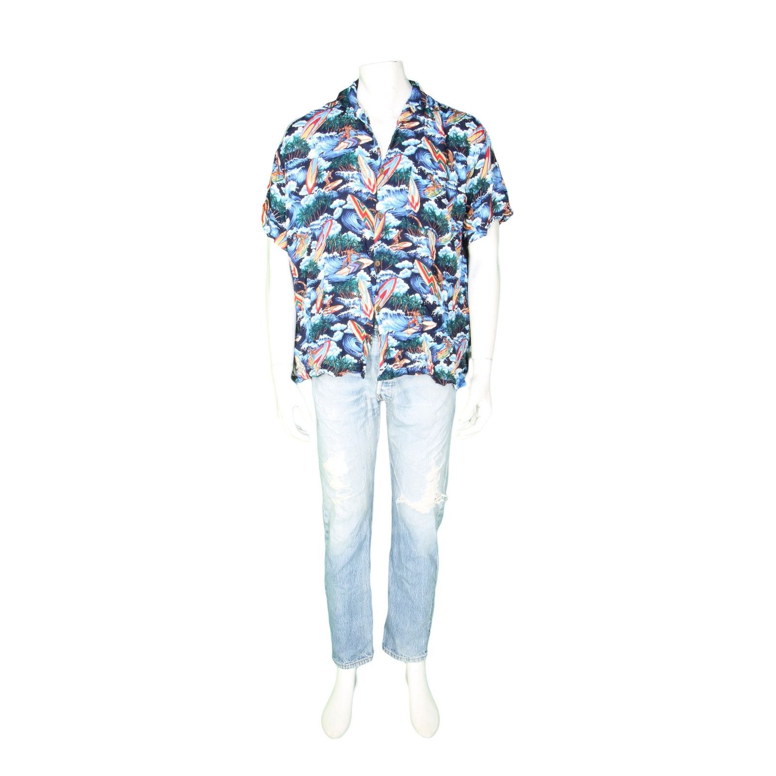 Other Blue Sky Surf Surfing Clouds Island Hawaiian Aloha Shirt XL Size US XL / EU 56 / 4 - 1 Thumbnail