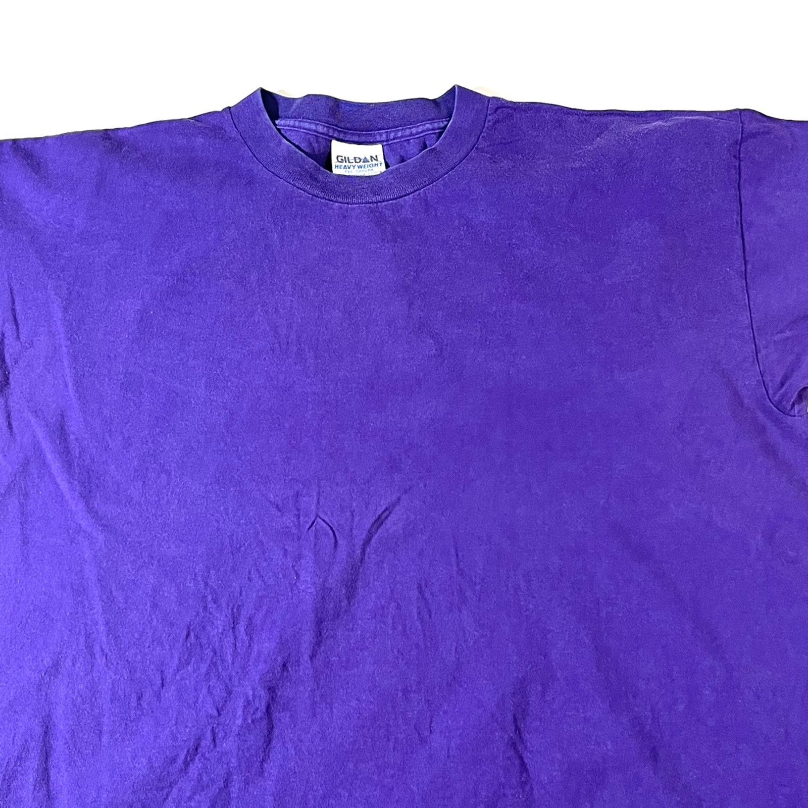 Other Vintage 2000’s Gildan Heavyweight Purple Blank Shirt Large Size US L / EU 52-54 / 3 - 2 Thumbnail