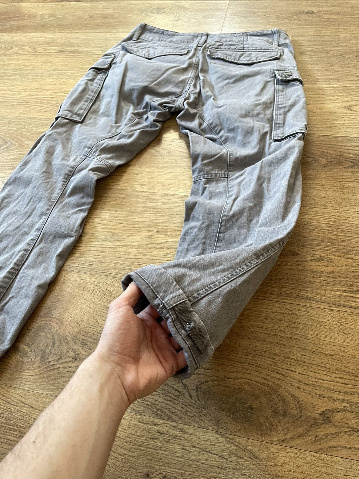 G-Star G-Star Rovic Zip 3D Regular Tapered Gray Cargo Pants Size US 31 - 14 Thumbnail
