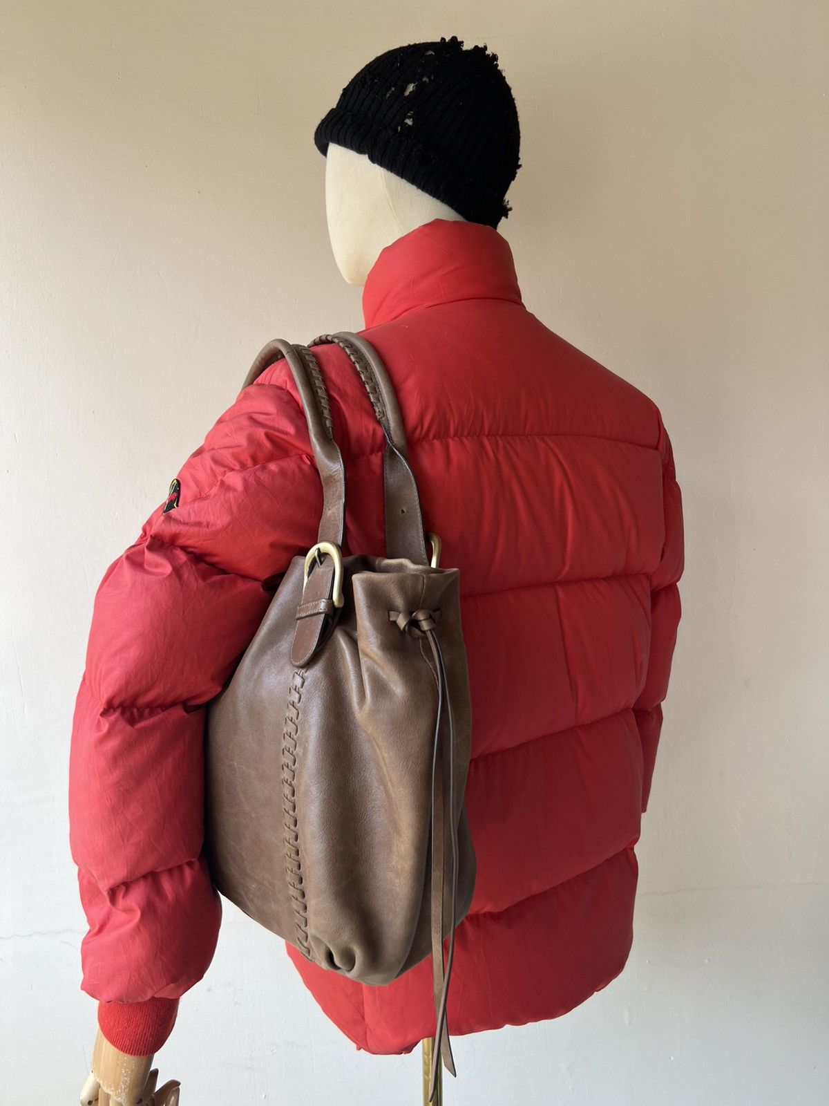 Leather Vintage Sazaby Japan Scratches Patina Leather Shoulder Bag Size ONE SIZE - 4 Thumbnail