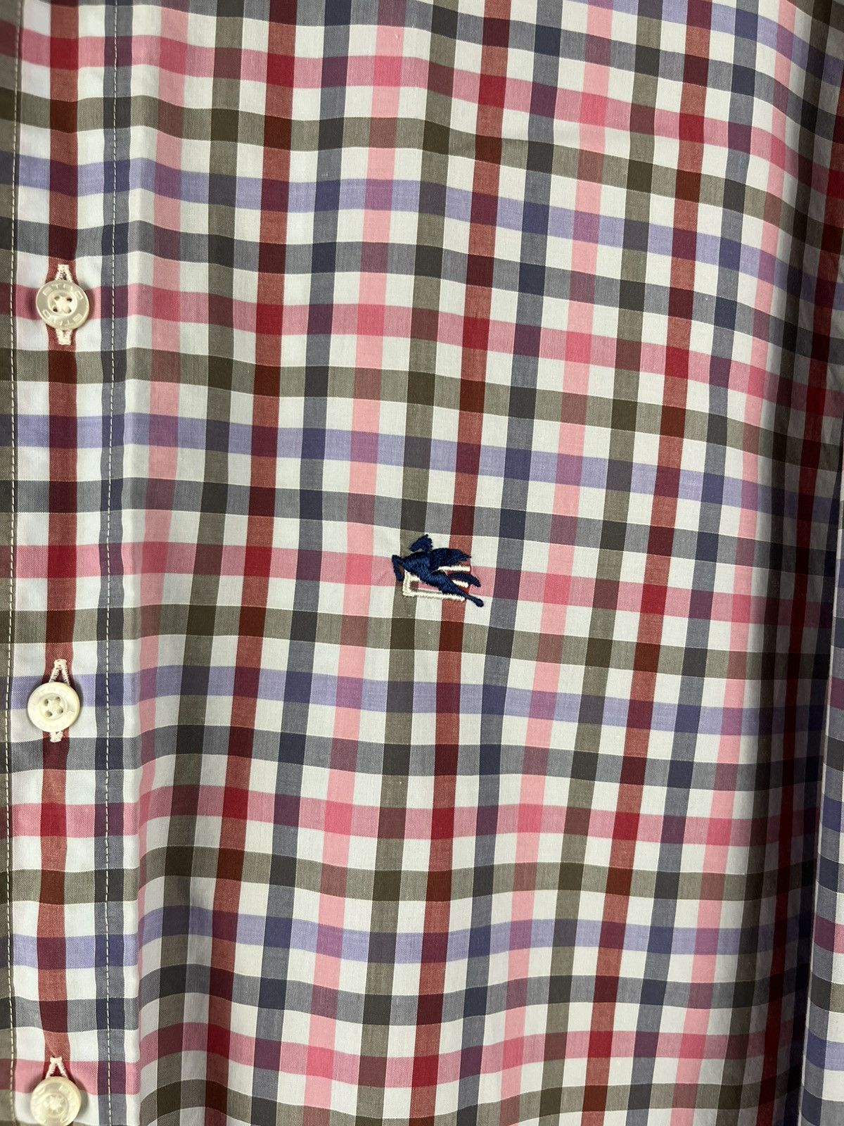 Etro Etro Luxury Plaid Cotton Long Sleeve Shirt Made in Italy Size US XL / EU 56 / 4 - 6 Thumbnail