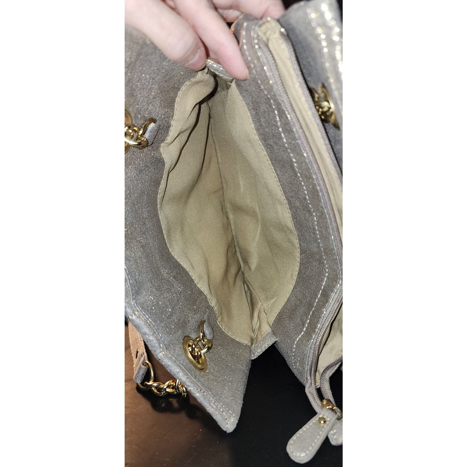 Relic Relic by Fossil Gold Metallic Fabric Medium Shoulder Bag Size ONE SIZE - 4 Thumbnail