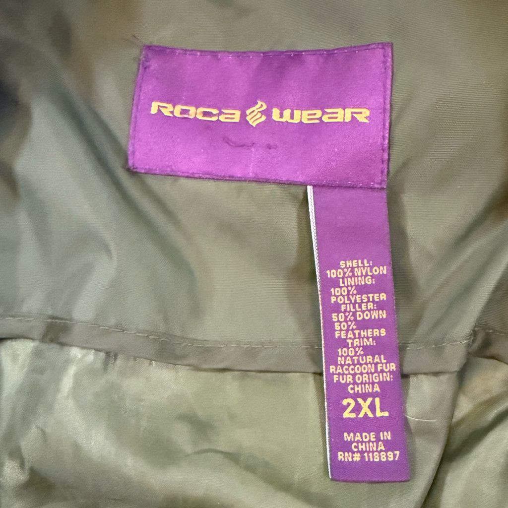 Rocawear Rocawear 2XL Down Parka Jacket Real Fur Hood Green Size US XXL / EU 58 / 5 - 3 Thumbnail