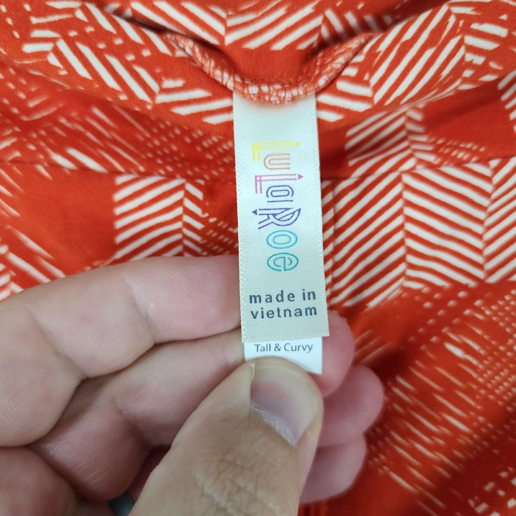 Vintage LuLaRoe Leggings XL Tall Orange Soft Ankle Curvy Inseam 29in Womens Size 40" / US 18 - 3 Thumbnail