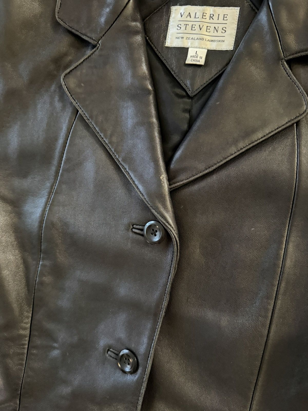 Vintage Vintage Valerie Stevens Ladies Black Lambskin Leather Sz L Size L / US 10 / IT 46 - 3 Thumbnail