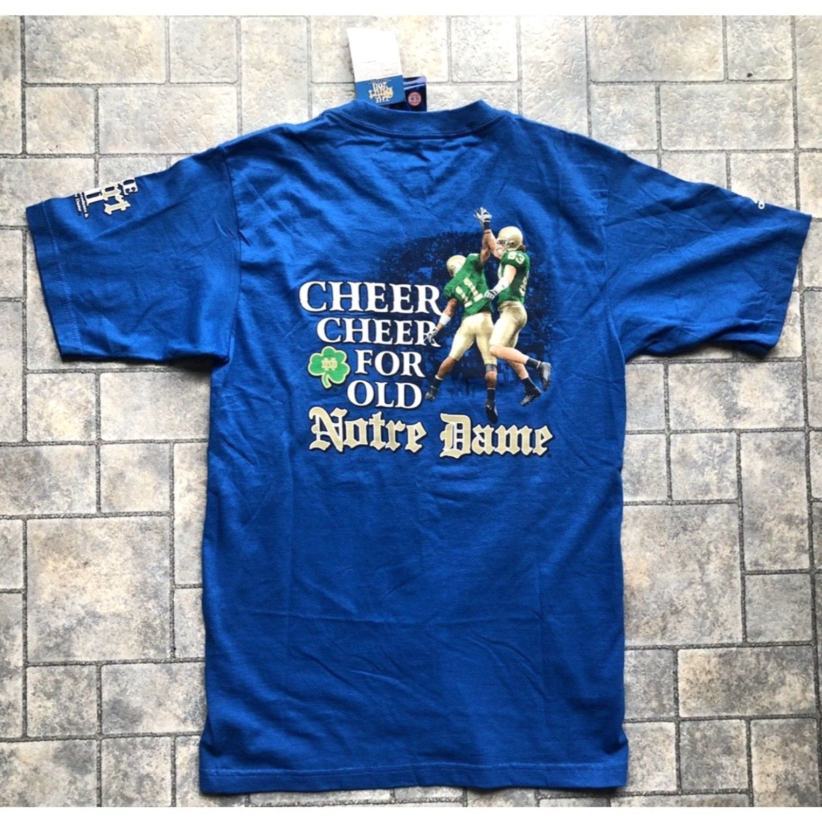 Adidas Notre Dame 2011 Football Adidas Mens SMALL T Shirt Blue Short Sleeve NWT Size US S / EU 44-46 / 1 - 2 Thumbnail