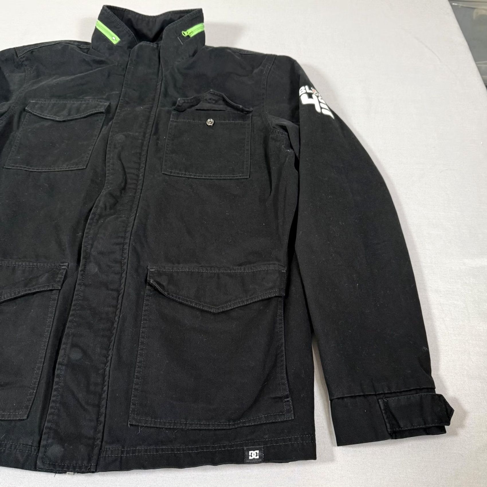 Vintage DC Jacket Mens Medium Black Ken Block Monster Energy Military Zip Up Skate Y2K Size US M / EU 48-50 / 2 - 3 Thumbnail