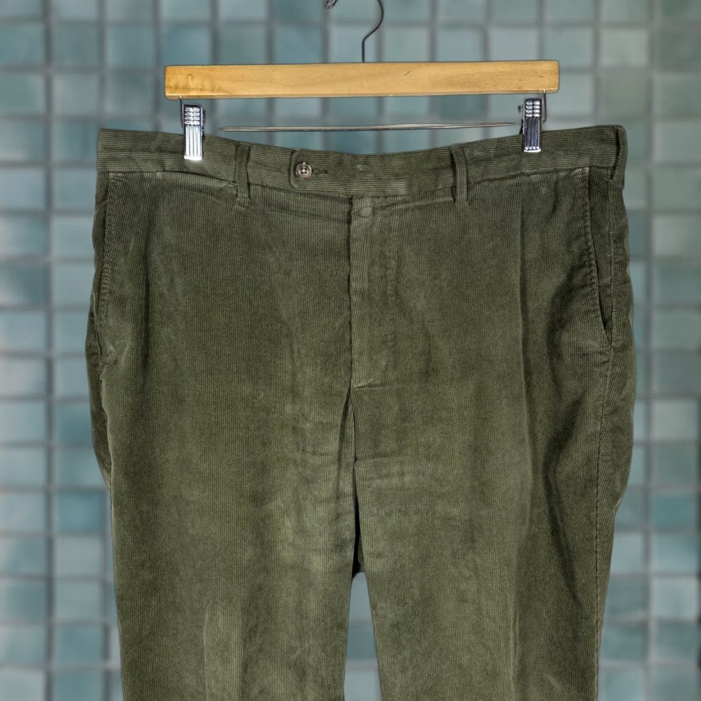 Peter Millar Peter Millar Nanoluxe Pants Mens 38x30 Green Corduroy Khaki Chino MF16B91 Preppy Size US 38 / EU 54 - 1 Thumbnail