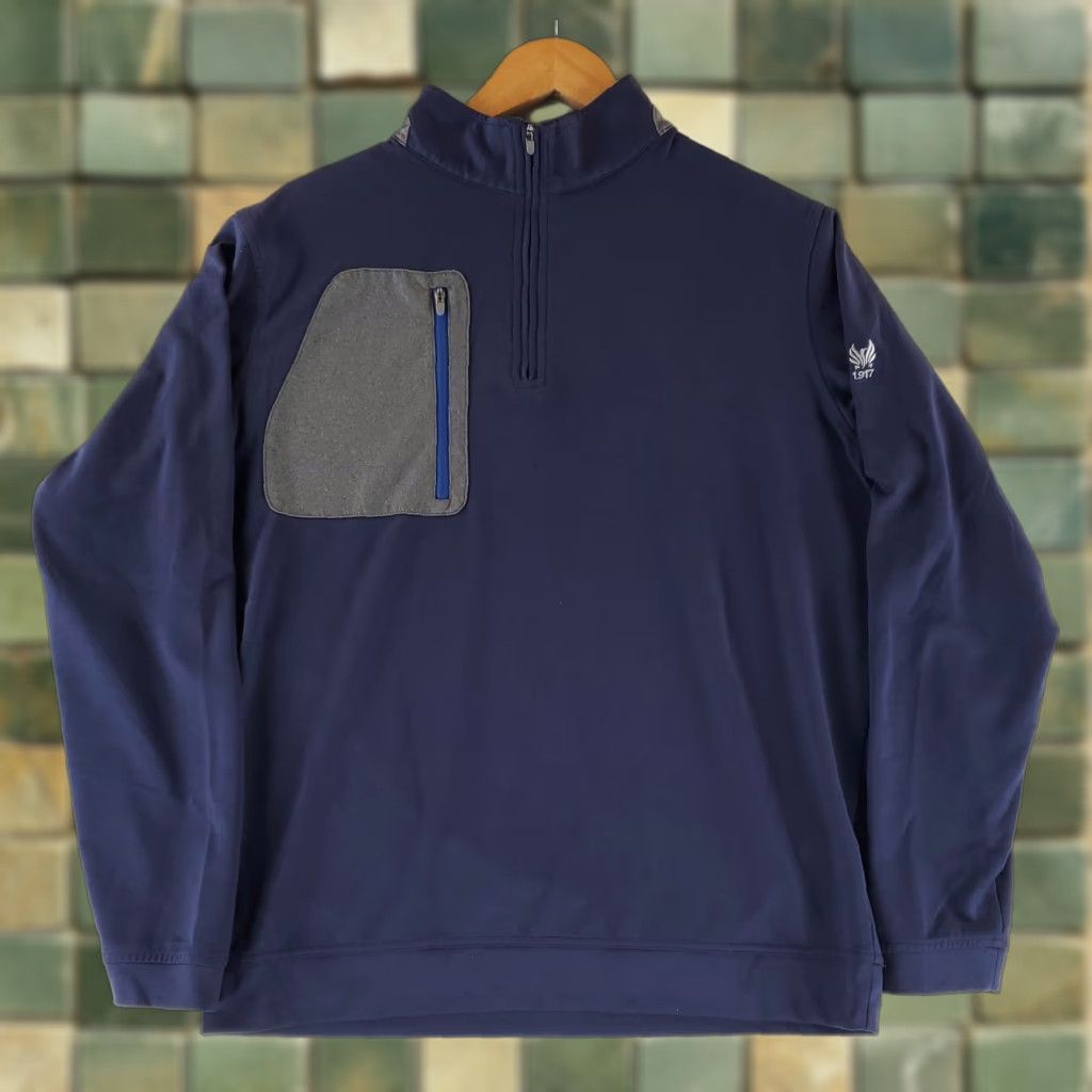 Peter Millar Peter Millar Forge Performance 1/4 Zip Pullover Shirt Golf Blue Mens L Size US L / EU 52-54 / 3 - 1 Thumbnail
