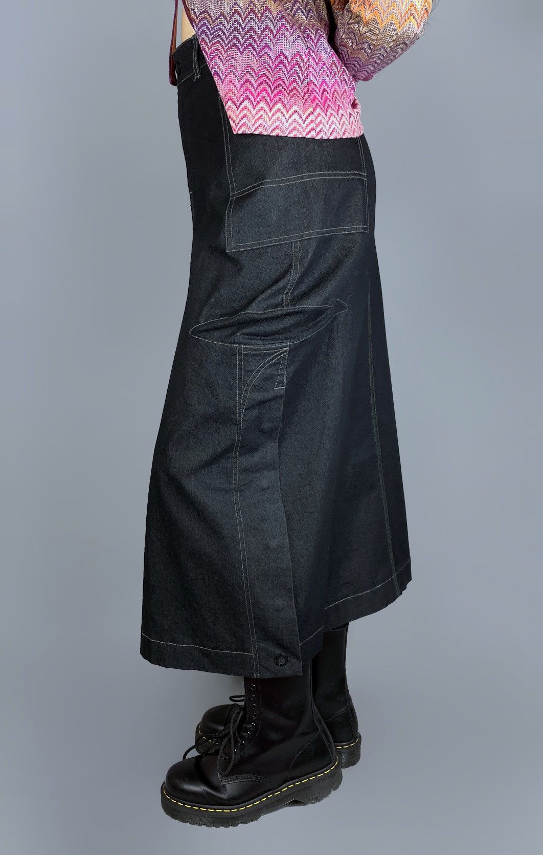 Marithe + Francois Girbaud Vintage Le Jean de Marithe Francois Girbaud Extreme Skirt 44 Size 27" / US 4 / IT 40 - 7 Thumbnail