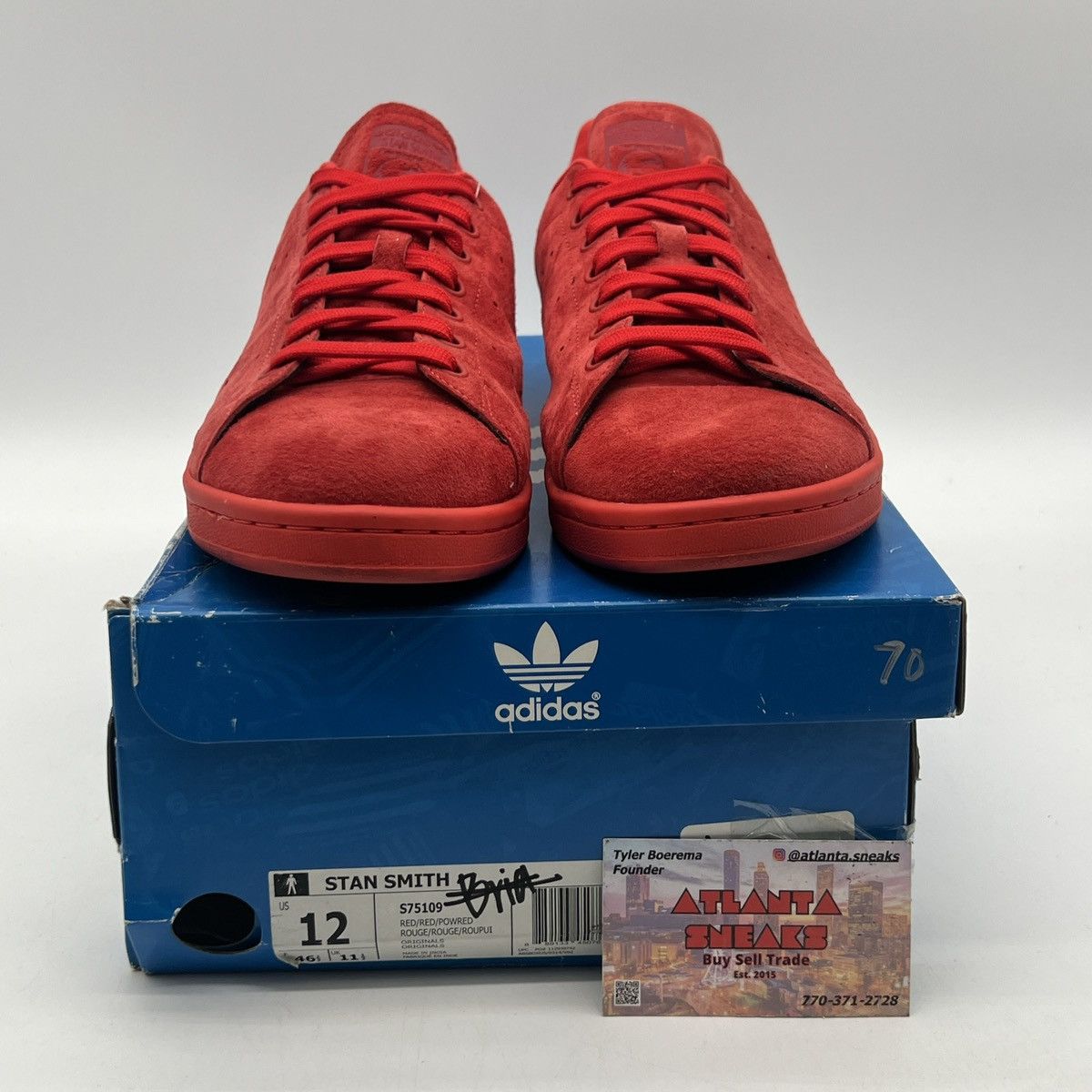 Adidas Stan smith power red Size US 12 / EU 45 - 2 Thumbnail