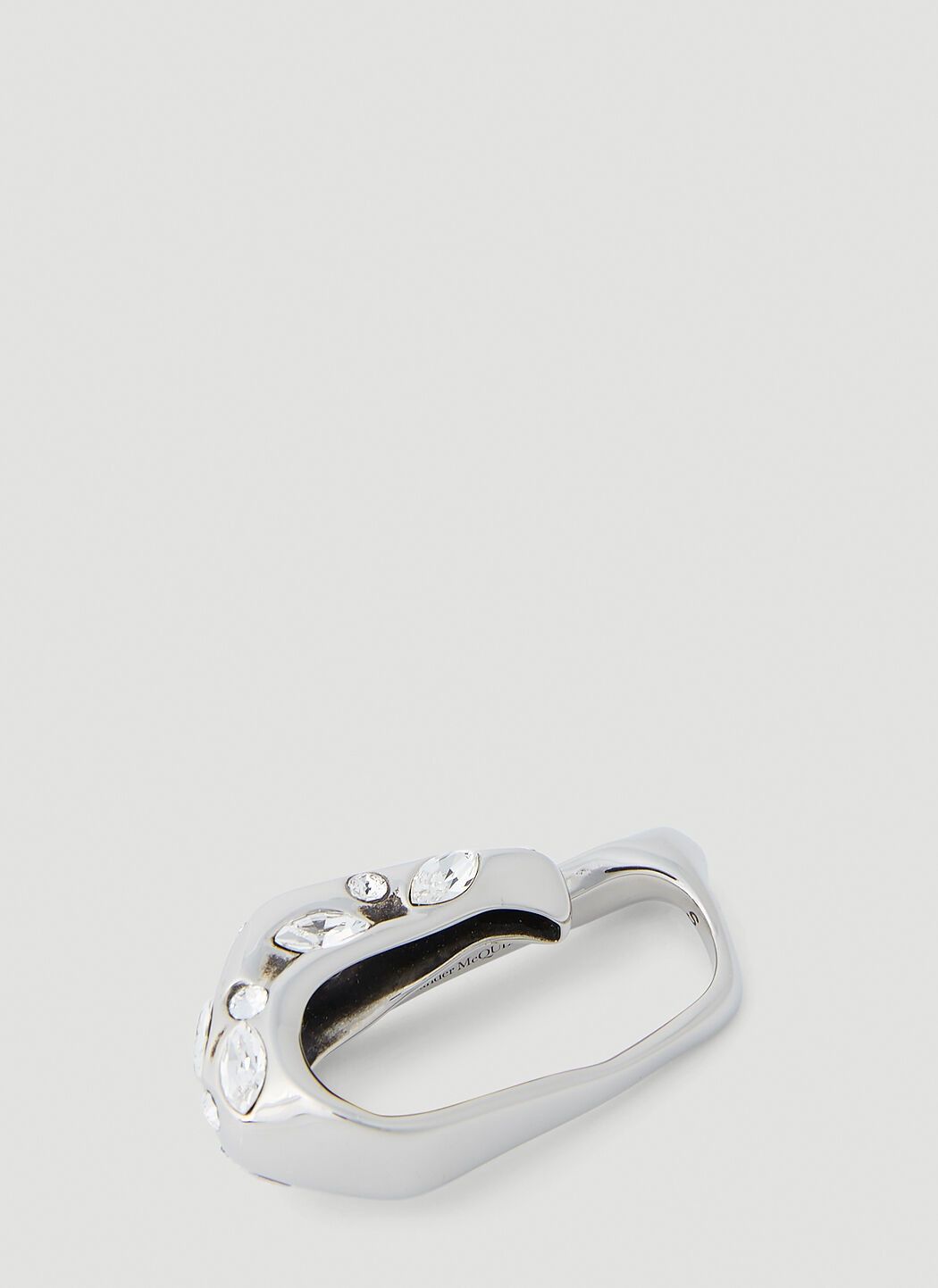 Alexander McQueen o1loc1c0625 Size:Small/ Gaze Ring in Silver Size ONE SIZE - 4 Thumbnail
