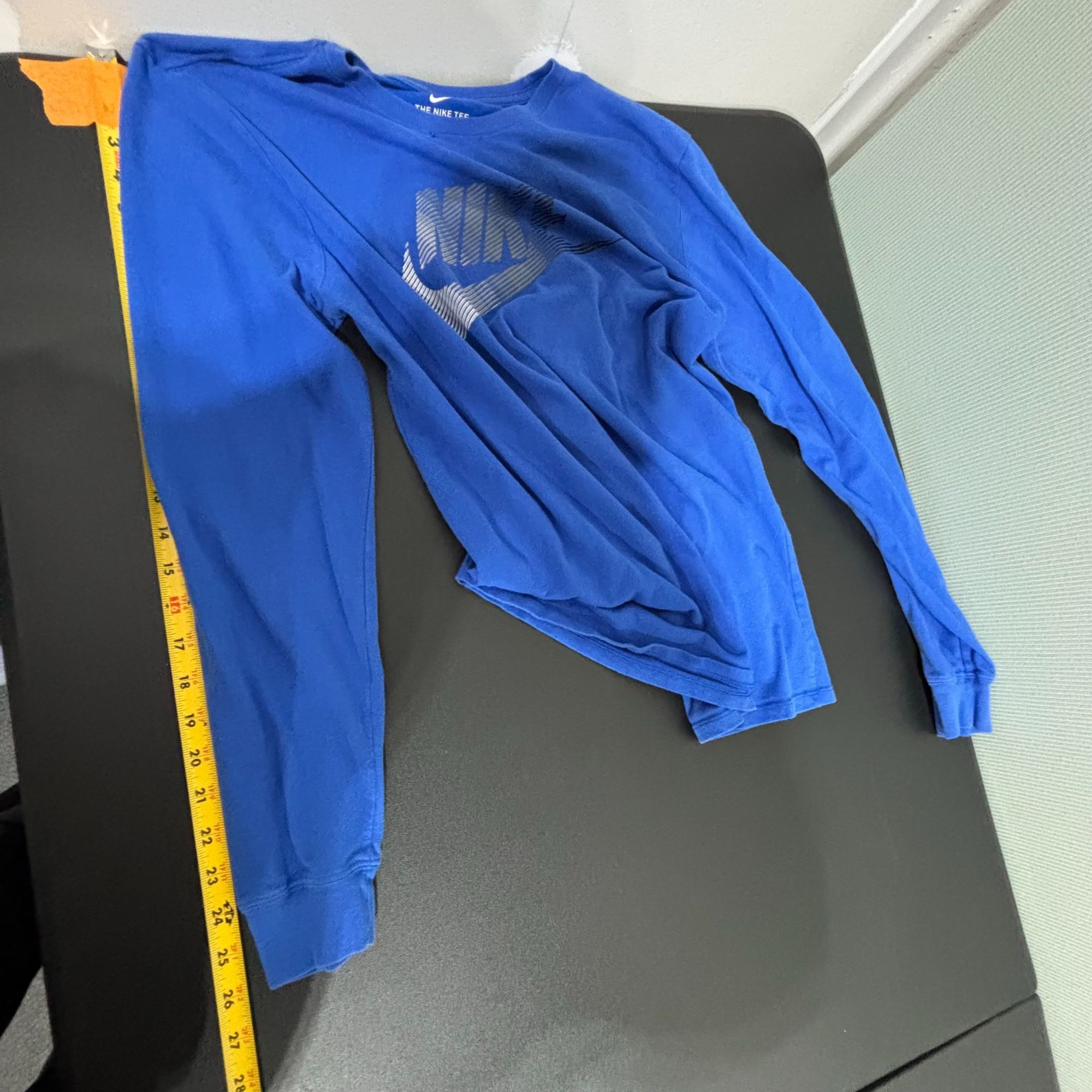 Nike Nike Blue Long Sleeve Dri-Fit Athletic Cut Shirt Men's L Size US L / EU 52-54 / 3 - 7 Thumbnail