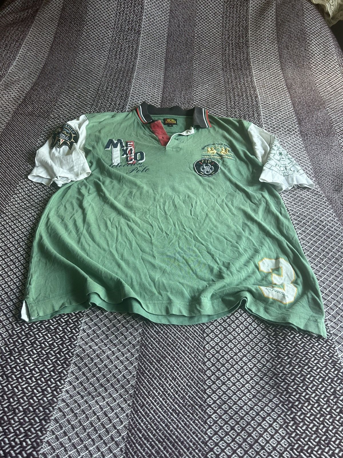 Vintage La Martina Vintage Polo T-shirt Big Logo Thrashed Condition Size US XL / EU 56 / 4 - 3 Thumbnail