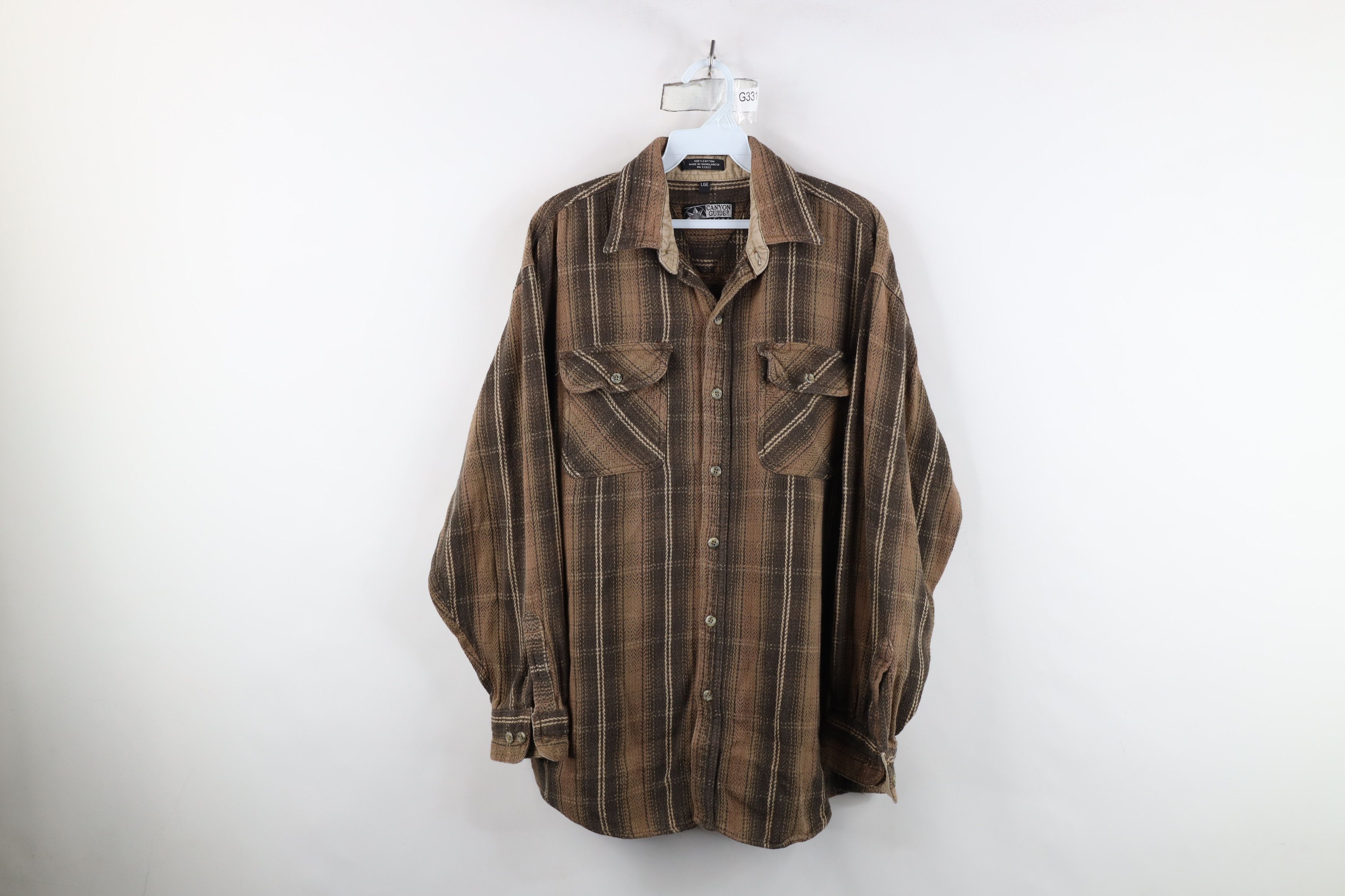 Vintage Vintage 90s Y2K Streetwear Baggy Flannel Button Shirt Plaid Size US L / EU 52-54 / 3 - 1 Thumbnail