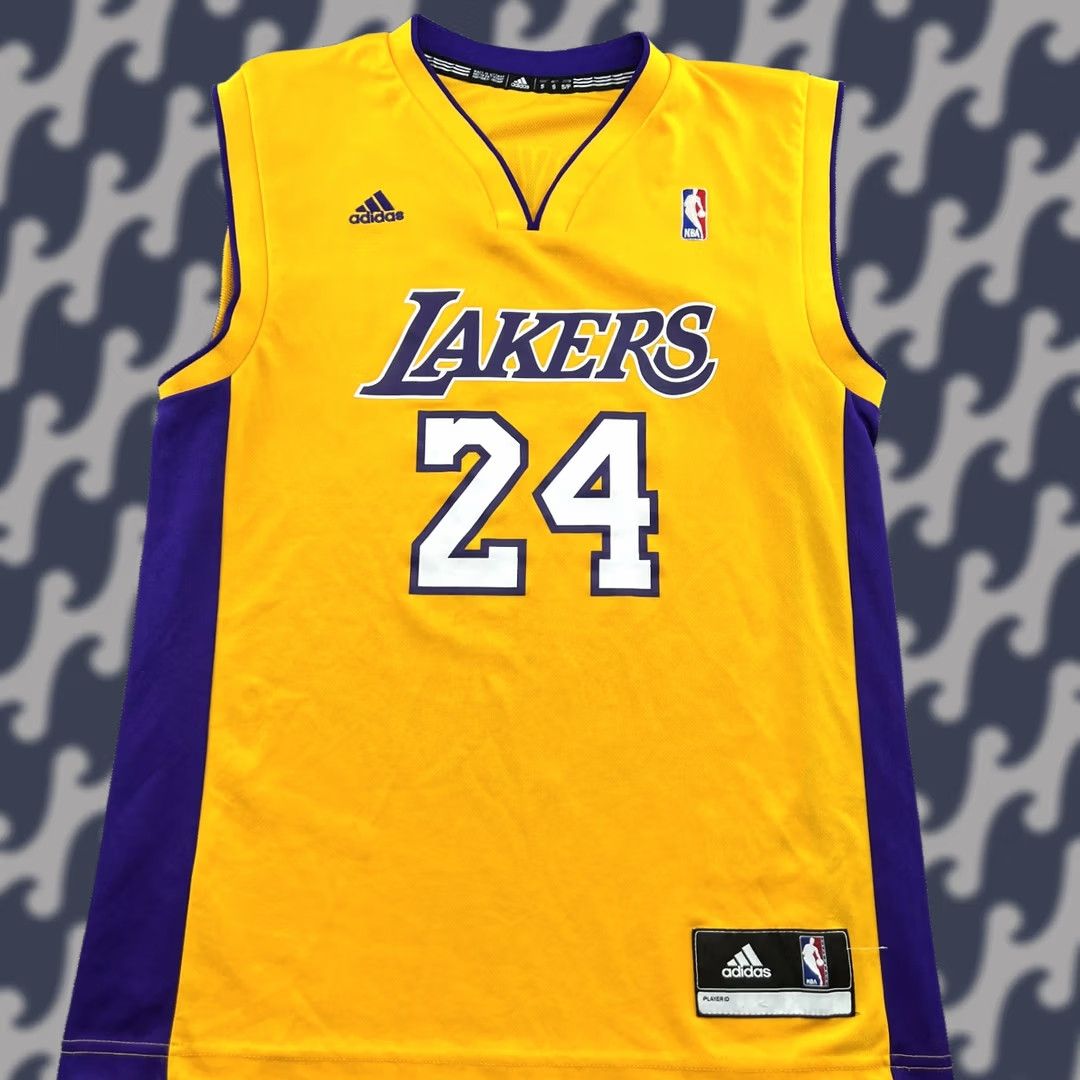 Adidas LA Lakers Kobe Bryant 2013 Basketball Jersey Adidas Mens Small Sleveless Tank Yellow Size US S / EU 44-46 / 1 - 1 Thumbnail