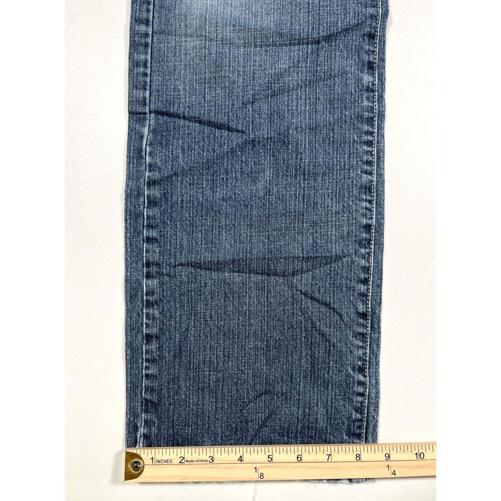 Lucky Brand Lucky Brand 221 Slim Straight Jeans Mens 34 Blue Medium Wash Denim Distressed Pockets Logo 221 Slim Straight-R Zip Fly Size US 34 / EU 50 - 7 Thumbnail