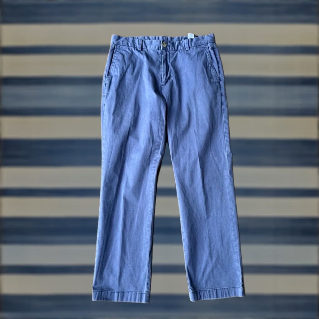 Vineyard Vines Vineyard Vines Chino Pants Men's 32x30 Blue Club Cotton Preppy, Regular, Flat Front, Straight Leg, Button Zip, Machine Washable, Solid, 2.2 Size US 32 / EU 48 - 1 Thumbnail