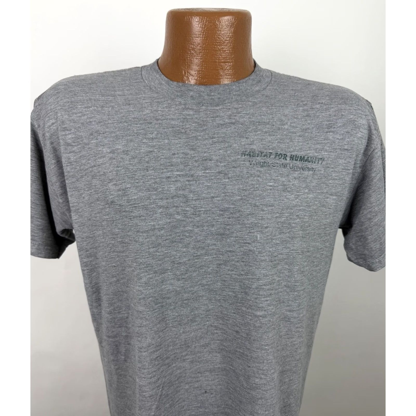 Jerzees VINTAGE Habitat for Humanity Shirt Mens Medium 90s Jerzees Heather Gray T-shirt Size US M / EU 48-50 / 2 - 3 Thumbnail